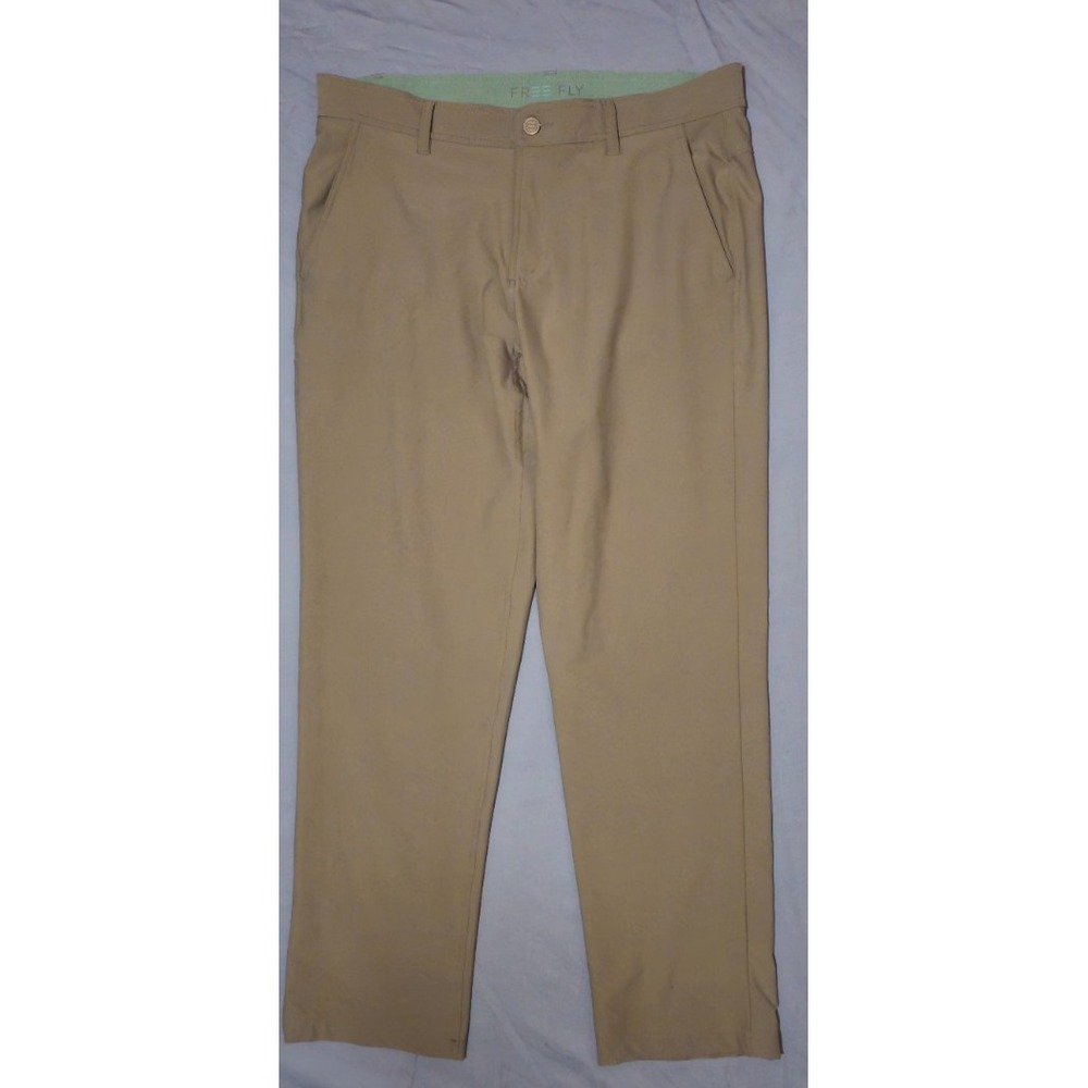 Free Fly Pants Men's 36/32 Straight‎ Leg Athlesuire Tan